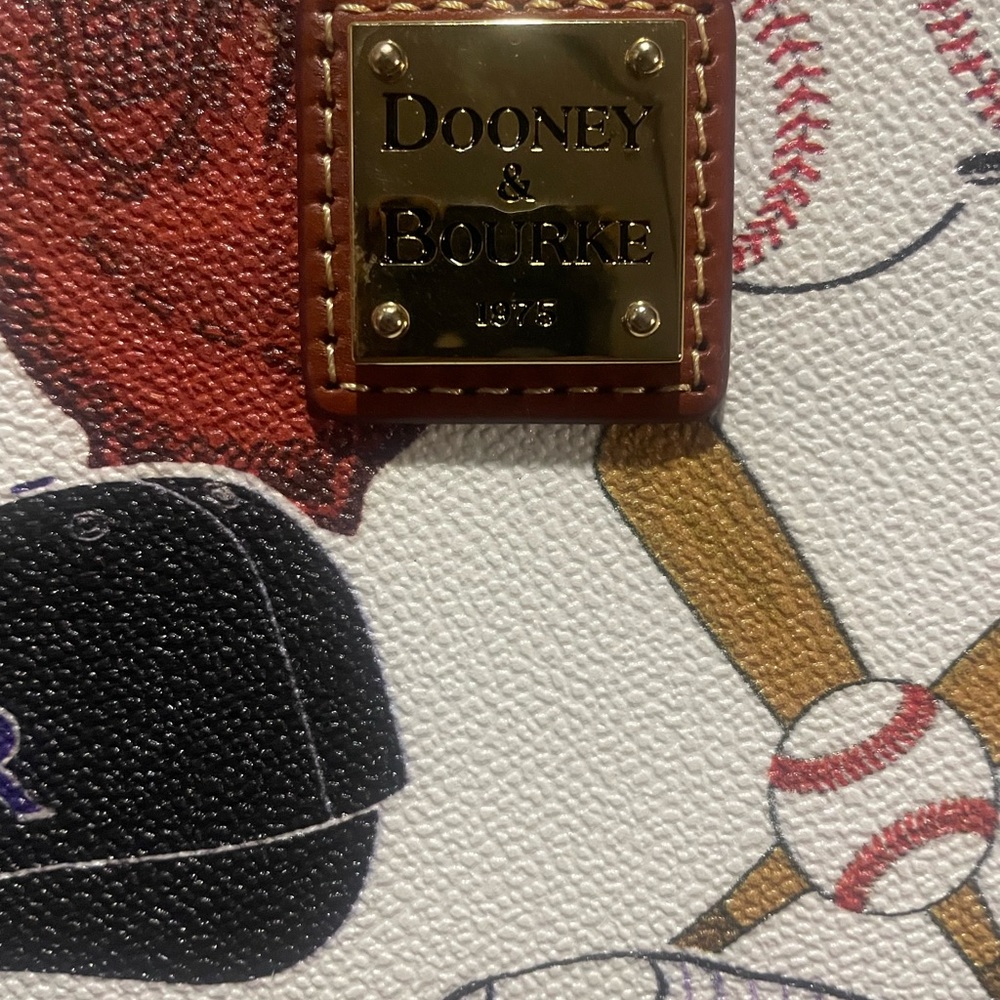 Dooney & Bourke Baseball Themed Wallet - White and Red - Picture 2 of 13
